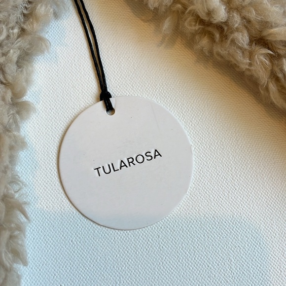 Tularosa Teddy Open Cardigan Sweater Jacket- NWT- Tan Cream- Size Medium - Picture 9 of 9